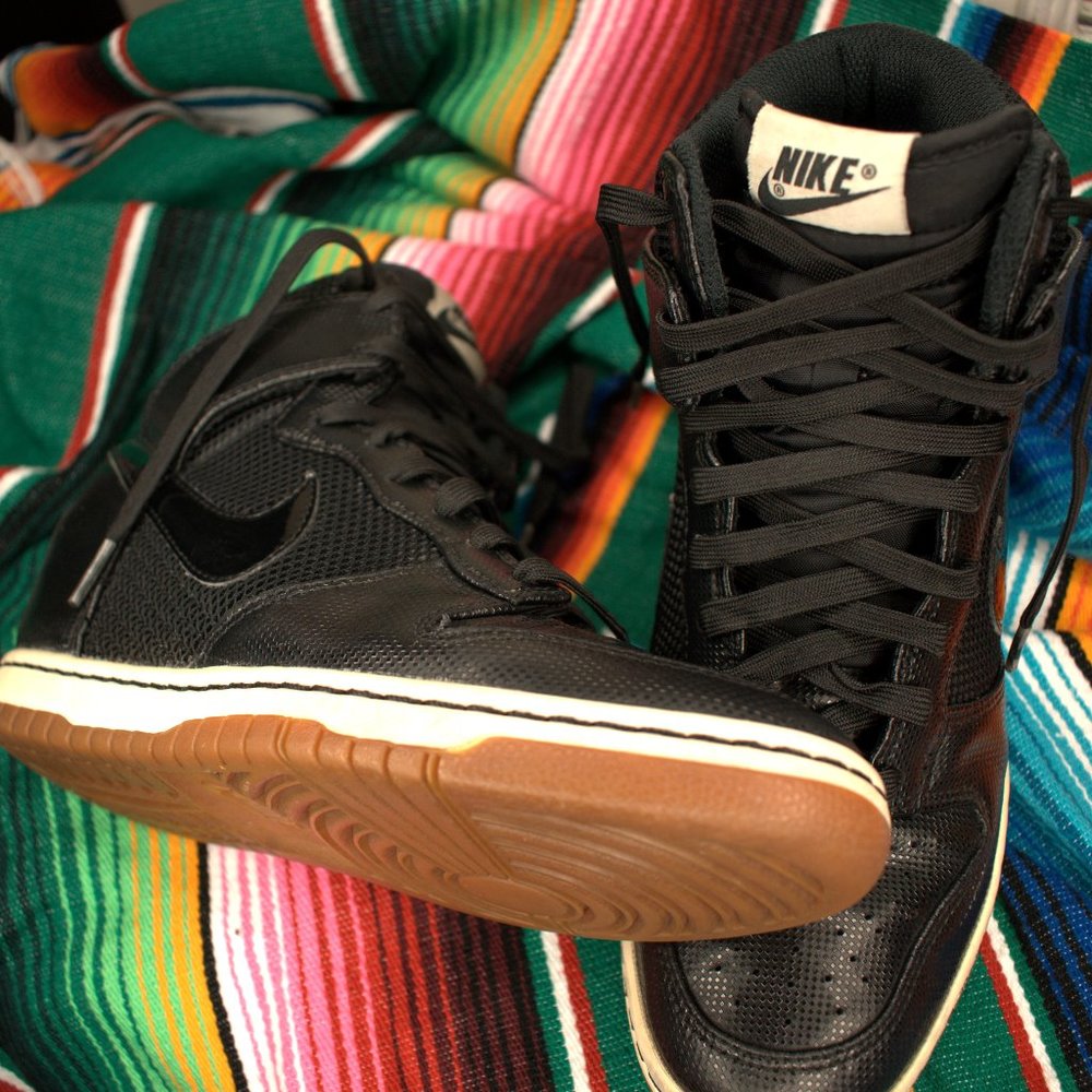 Nike Dunk Sky Hi Mesh Black Wedge Sneakers